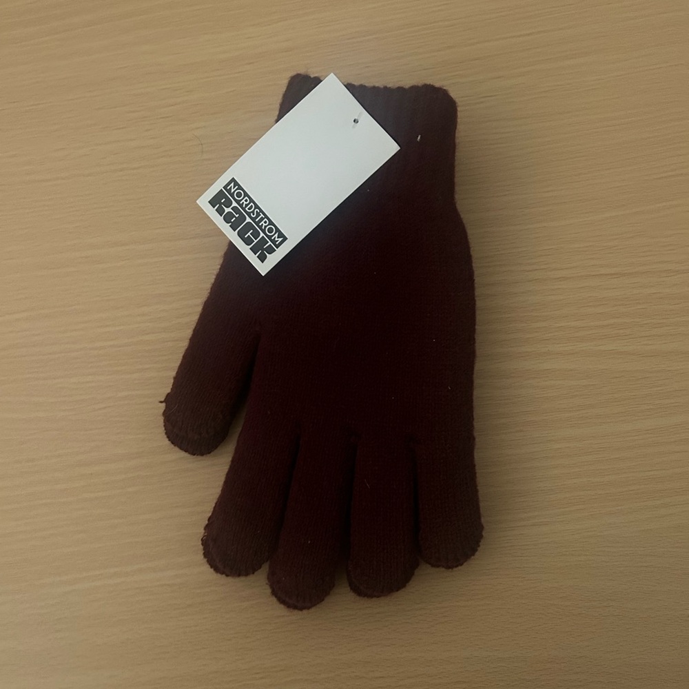 Burgundy gloves